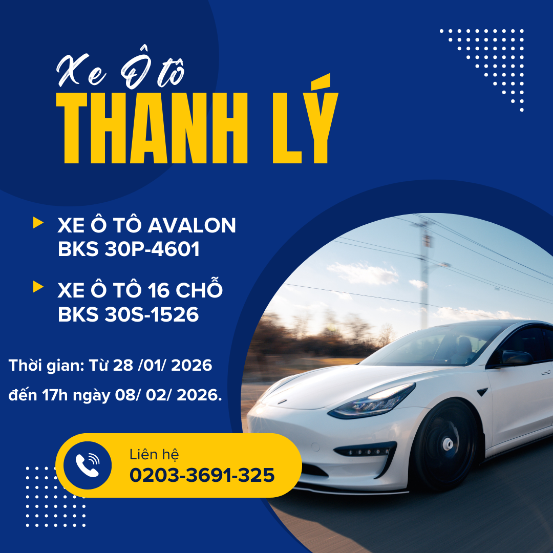 THÔNG BÁO MỜI THẦU THANH LÝ TÀI SẢN