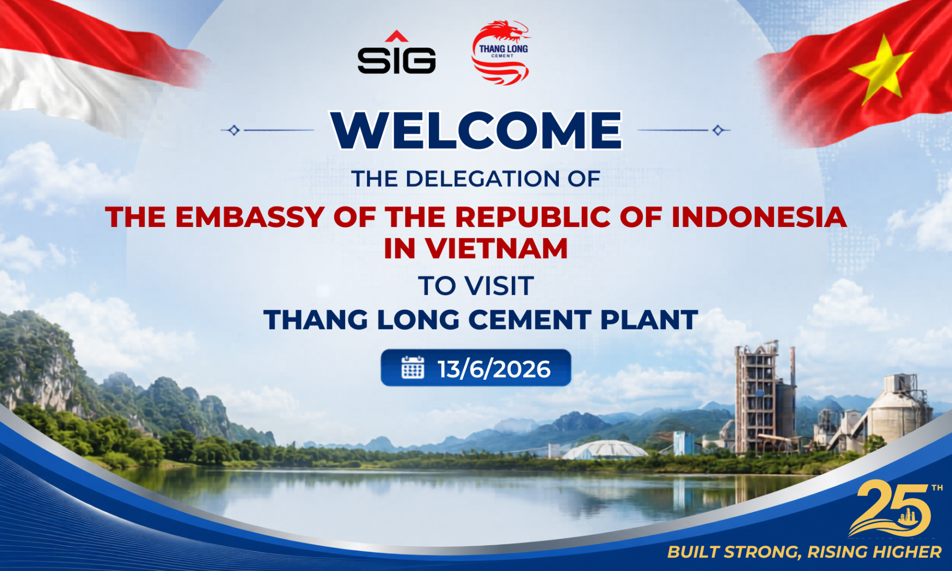 XI MĂNG THĂNG LONG VINH DỰ ĐÓN TIẾP ĐOÀN ĐẠI SỨ QUÁN INDONESIA TẠI VIỆT NAM